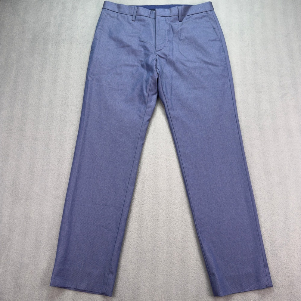 Banana Republic Non-Iron Slim Fit 30x30 Blue Cotton Dress Pants Mens Trousers